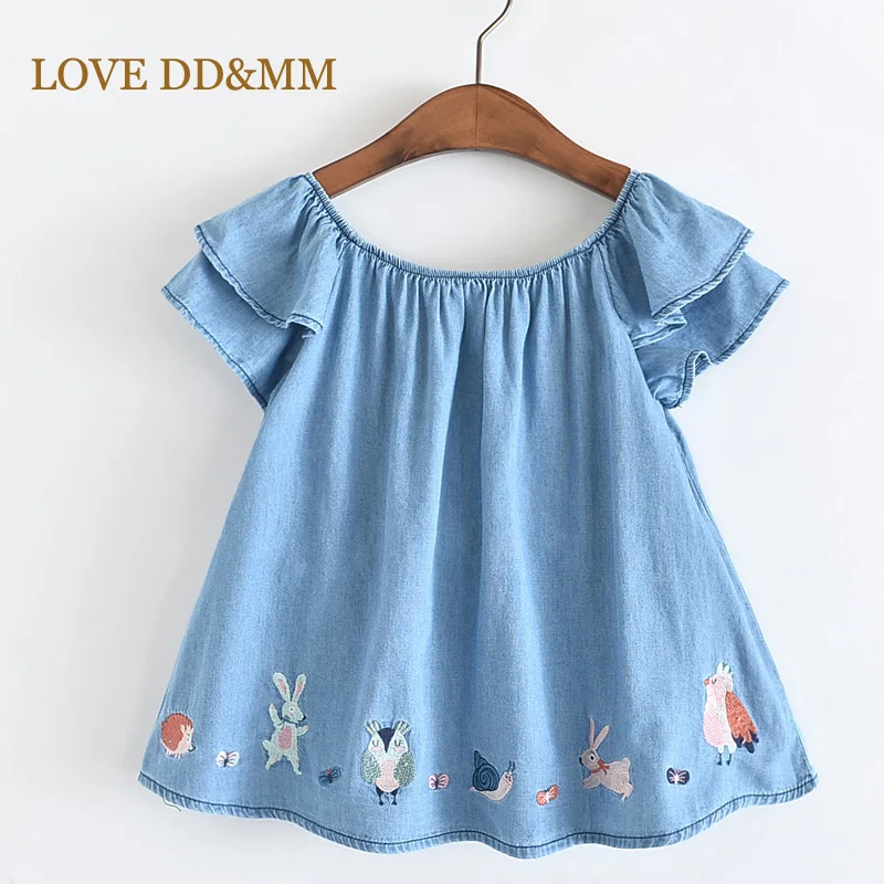 LOVE DD &amp MM платья для девочек девушки Принцесса Вышивка Мультфильм животных