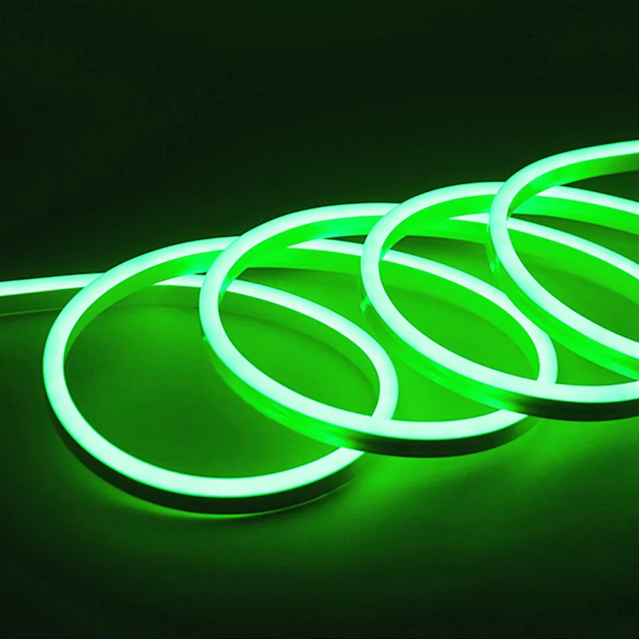 Гибкая неоновая лента 12 В постоянного тока с вилкой EU/US 1 м/2 м/3 м/4 м/5 м IP67 Водонепроницаемый неоновый светодиодный светильник SMD 2835 120 светодиодный s/m яркость - Испускаемый цвет: Зеленый