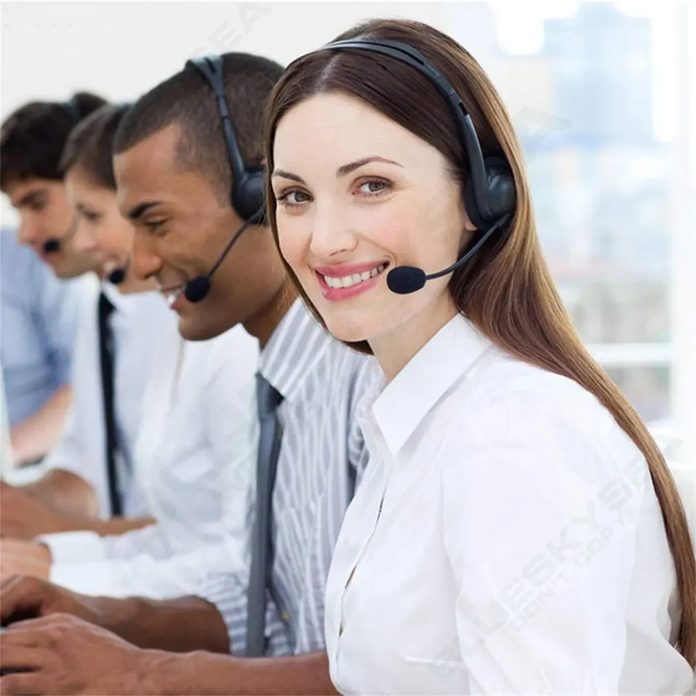 2020 USB Headset with Microphone Rotatable Adjustable Noise Canceling Earphone Call Center Headset Earphone for PC Laptop