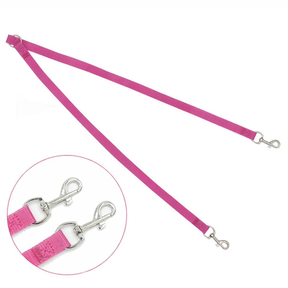 Double Twin Dual Coupler Dog Leash Two in One Strong Nylon Pet Cat Dog Leash Colorful Two Ways Pet Leads for Small Dogs and Cats 