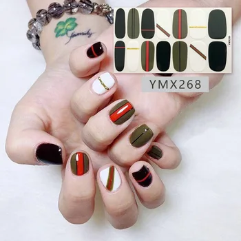 

1 Sheet Korean Style Nail Wrap Decoration Adhesive Waterproof Polish Stickers Art Accessories Solid Strips Glitter