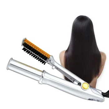 

Hair Curler Crimper Corn Plate Flat Iron 2 in 1 Hair Straightener Comb Hair Straightening Iron Curling Iron for Women