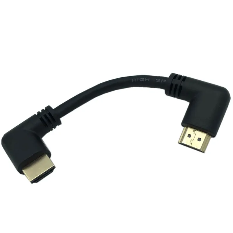 HDMI 2,0 4K 3D двойной 90 градусов левый Угловой HDMI Мужской в правый угловой HDMI Мужской HDTV кабель для DVD PS3 PC 0,15 м 0,5 м 1 м