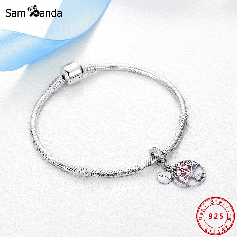 925 Sterling Silver Beads Charms Rose Gold For Jewelry Making Tree Of Life Pendant Charm Fit Pandora Bracelets Necklaces beads charms charm jewelry sterling silver jewelry sterling silver beads sterling silver beads charm