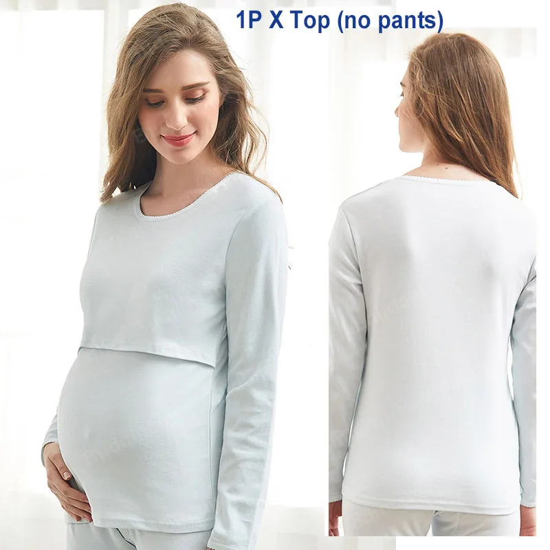 Maternity sleepwear Top pregnant nursing tops for pregnant women nightgown breastfeeding maternity sleep home clothing cotton