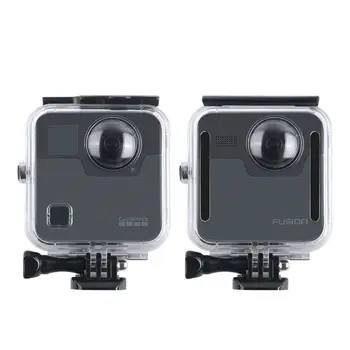 

1Set 45M Diving Waterproof Housing Case for gopro Fusion 360 Degree Camera Underwater Box Back Door Protective Cover Shell with