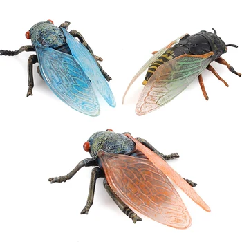 

3pcs/set Simulation Solid Static Animal Model Ornament Realistic Insect Cicada Children Educational Prop Scene Decor