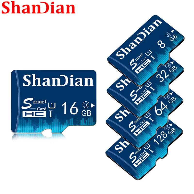 SHANDIAN оригинальная полноразмерная sd карта 4 ГБ 8 16 32 64 реальная емкость памяти для