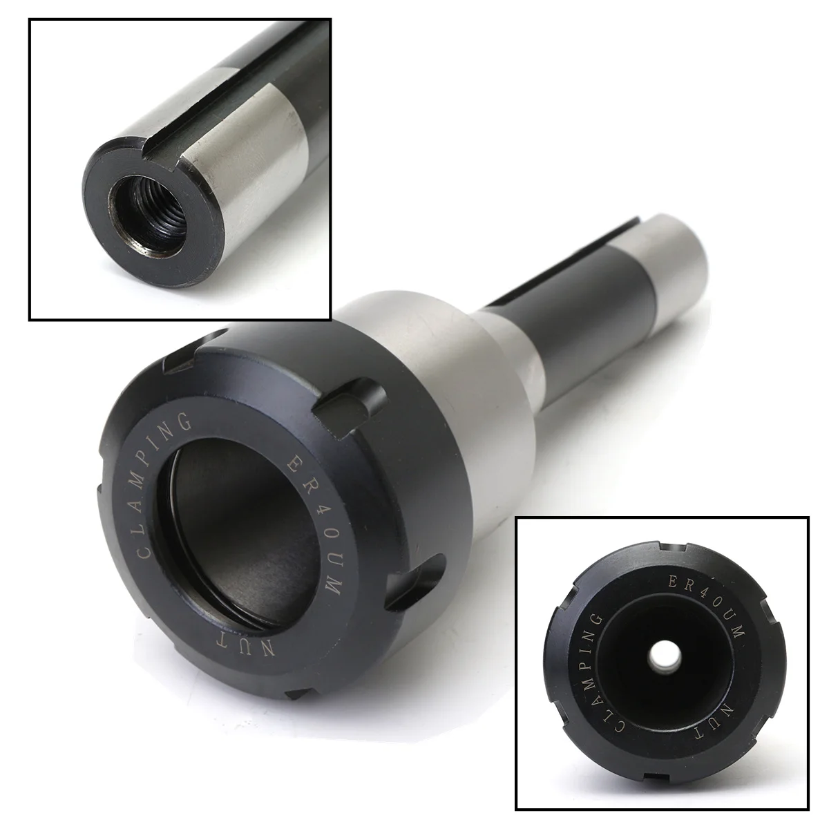 

160x65mm Precision R8 Shank ER40 Chuck Rod CNC Milling Lathe Alloy Spring Steel with ER40 Spanner