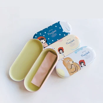 

1PC Lovely Girls Metal Glass Case With Clean Cloth Storage Case for Glasses