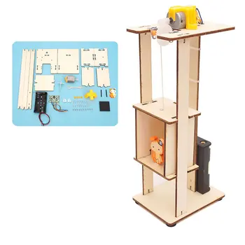 

DIY Elevator Toy DIY Assemble Simulate Electric Lift Model Toys Science Experiment Teaching Tools