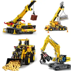 KAZI 1010 4 в 1 Инженерная серия проектная машина строительные блоки кубики Moc Technic Развивающие игрушки для детей