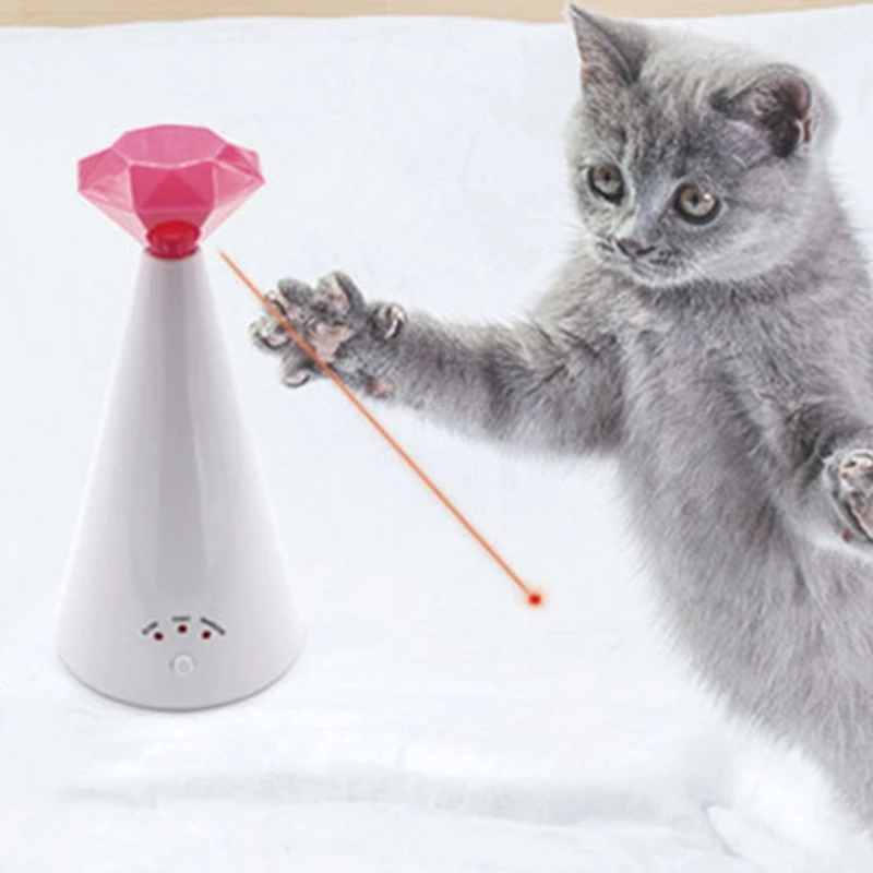 Легкая-Автоматическая Лазерная Игрушка для кошки + 3-в-1 Chase игрушка Интерактивная кошка Chase игрушка 3 вращающийся режима автоматического