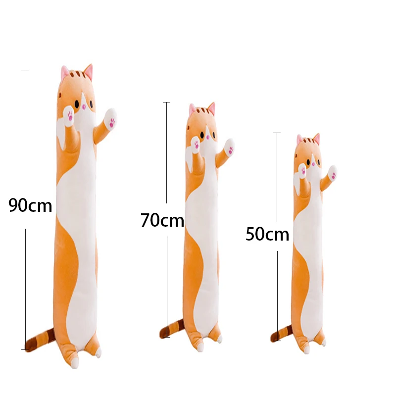 Fashion-Cute-Cat-Sleep-Long-Plush-To-Send-Children-Knee-Pillow-Almofada-Coussin-Birthday-Gift-Cojines