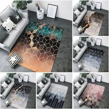 1 шт. геометрический Противоскользящий ковер, спальня, гостиная, диван, чай, кухонные коврики с шестигранным узором, стелька, большой коврик для дома, Tapete