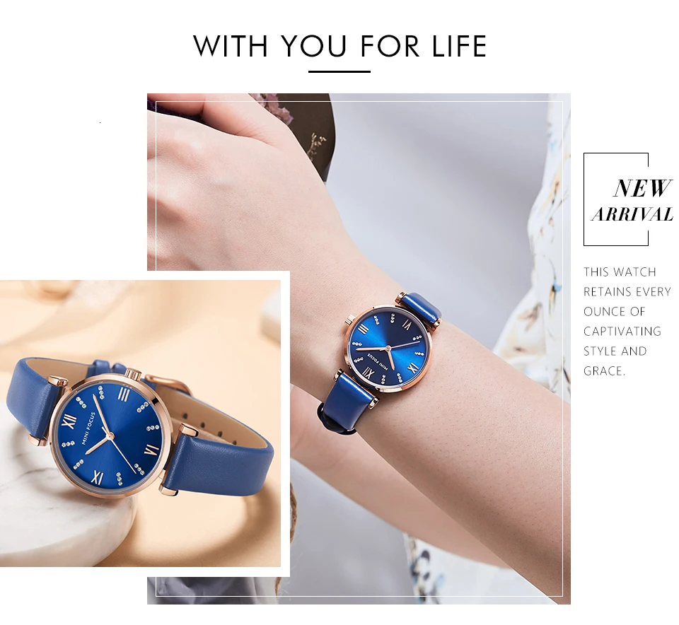 MINIFOCUS женские часы Топ бренд класса люкс синие часы женские Модные Аналоговые Кварцевые женские золотые часы наручные часы из нержавеющей стали