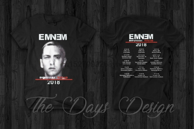 Vies versterking Kruiden Eminem Revival Tour 2018 Merch UK Europe Music Tee T Shirt _ - AliExpress  Mobile