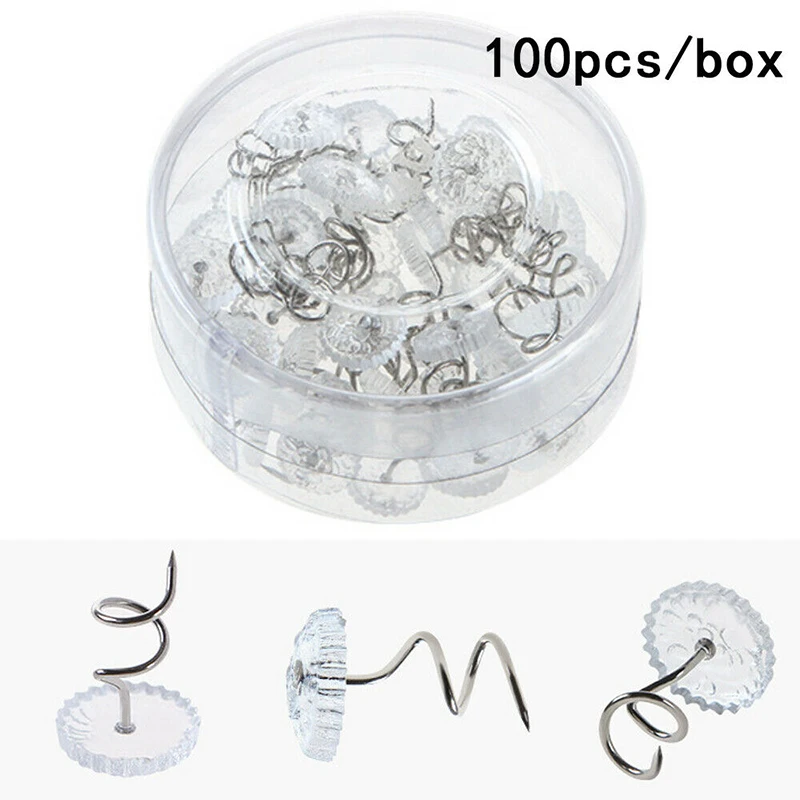 100pcs Twist Pin Nickel Plated Steel Pin Sofa Couch Chair Car Headliner