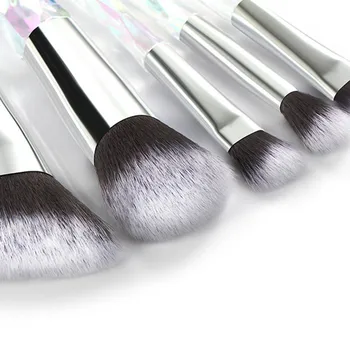

5Pcs Women's Makeup Brush Set Crystal and Diamond Transparent Handle Cosmetic Brush Set Professional Makeup Tool DW