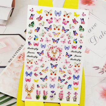 

3D Nail Sticker Decals Butterfly Rabbit Design Nail Art Decorations Stickers Sliders Manicure Accessories Nails Decoraciones