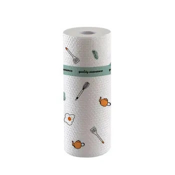 

Disposable Dish Cloths / Wiping Rags Dry Wet Use Kitchen Roll Paper Cleaning Rag Paper Hand Towel 1 roll