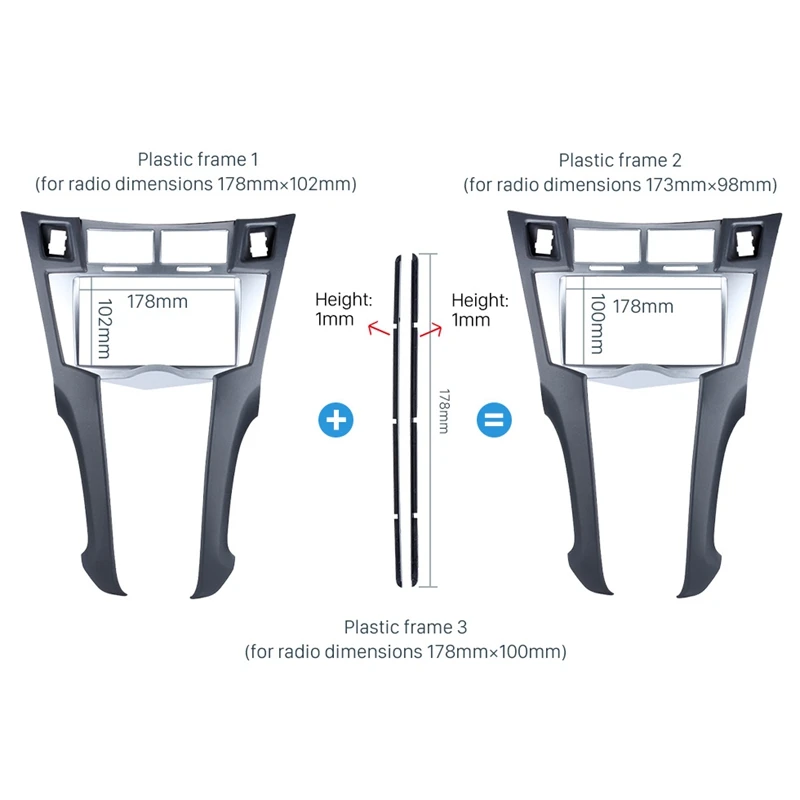 2 Din автомобиля стерео рамка отделка комплект приборной панели для 2005-2011 Toyota Yaris Vitz Platz DVD плеер Установка ободок