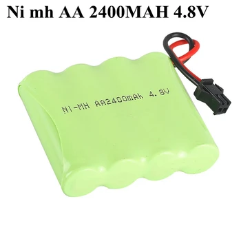 

2pcs 4.8V 2400mAh Ni-MH Battery SM JST with 5 In 1 Charger 2.4v 12v for Remote Control Toys Rc Lighting Electric Tool AA Group