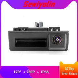Cámara de visión trasera para maletero de coche, lente ojo de pez HD de 170 grados, interruptor manual, para Audi A4, VW, Touran, Tiguan, touren, Skoda, Speed Octavia
