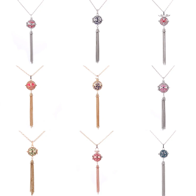 2021 Hot New Tassel Necklace Spherical Diffuser Perfume Aromatherapy Love Heart Jewelry Suitable to Ladies | Украшения и