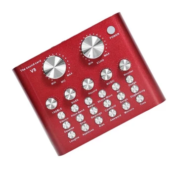 

Sound Card Metal USB Rechargeable Voice Changer Phone Digital Sound Card for Live Streaming