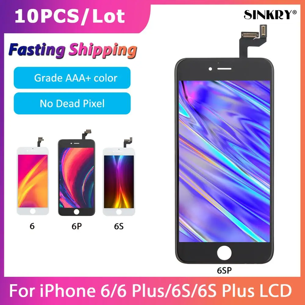 

No Dead Pixel Grade AAA Replacement Touch Digitizer Assembly LCD Screen For iPhone 6 6S Plus Display
