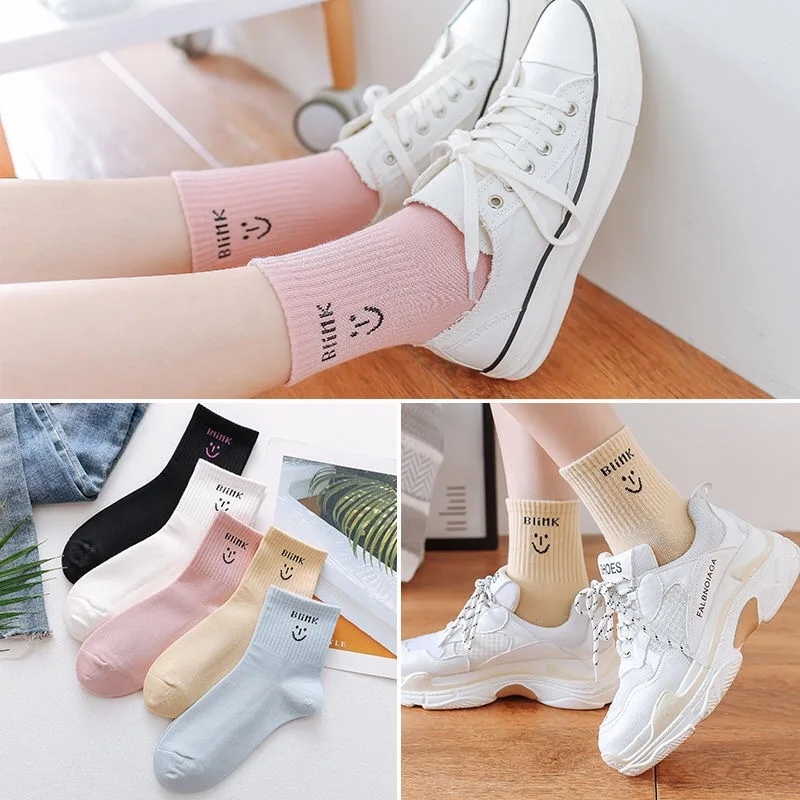 1 Pair Warm Winter Socks Women Cute Funny Socks Harajuku Streetwear Cotton Sock Ladies Art Sokken Skarpetki Calcetines Mujer