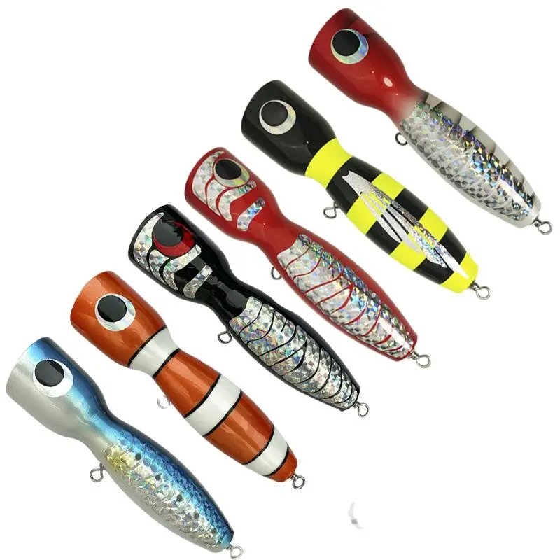 65g90g120g140g Trolling Wood Stickbait Pencil Popper Tuna Boat Fishing Lure Topwater Long Casting Wobbler Carp Artificial Leurre