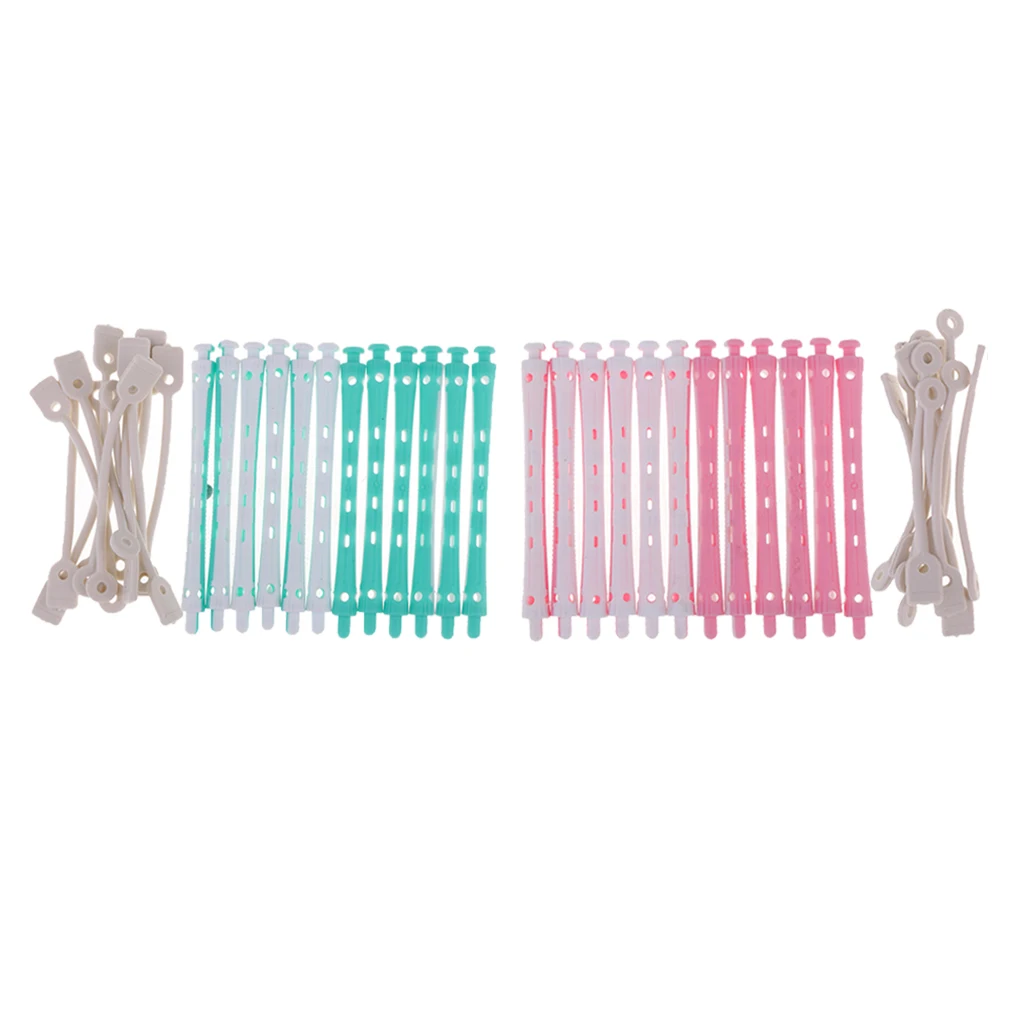 24 x Plastic Hair Perm Rods Perm Roller Hair Curler Set DIY Salon Hair Tools