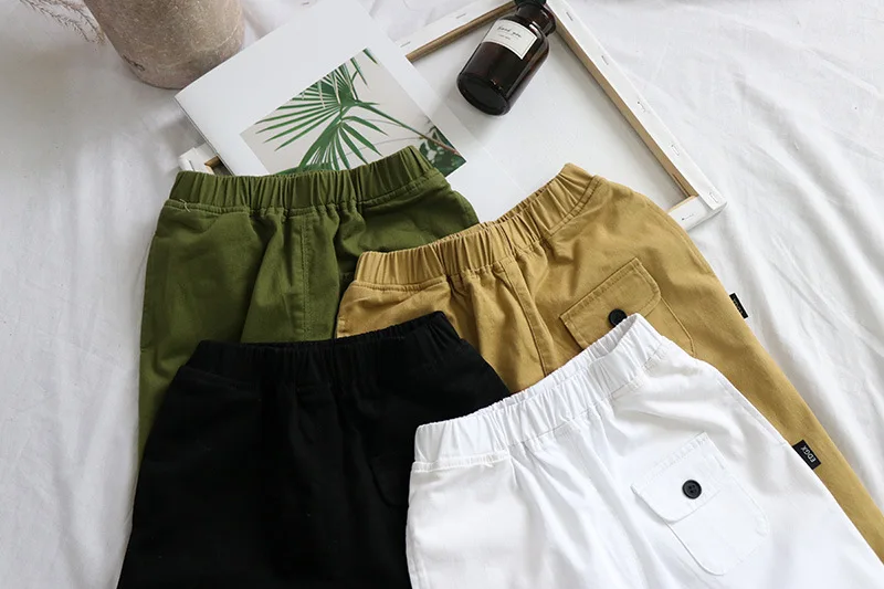 Spring Childrenswear Men And Women Children Casual Pants Children Korean-style Loose-Fit Shuttle Needle Washing Water Skinn