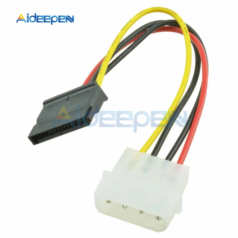 2 шт. 4 контактный адаптер питания для Molex IDE SATA 15 разъем|Сетевые шнуры и удлинители|
