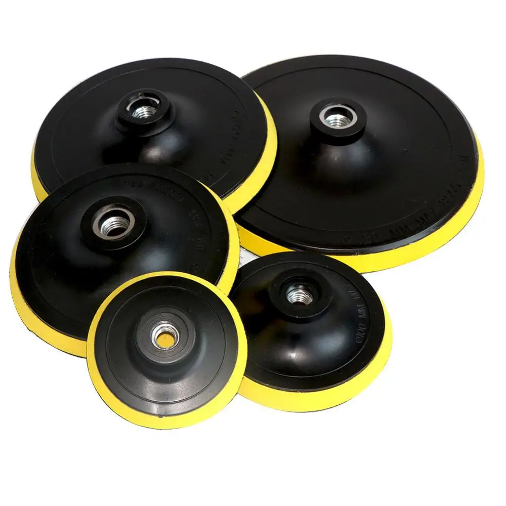 Almohadilla de respaldo de disco de lijado, 3/4/7/6/5 pulgadas, papel de lija de 125mm, placa con respaldo de gancho autoadhesivo, vástago apto para lijadora, taladro, 1 ud.