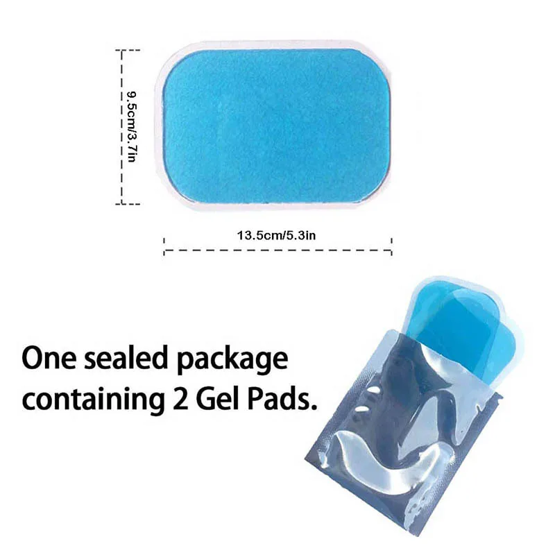 

2Pcs Gel Pads Sheet Hydrogel Pads Sticker 13.5*9.5cm Slimming Body Belts Electric Muscle Stimulator Trainer Toner Waist Support