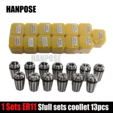 Высокое качество er11 цанговый набор 13 шт. от 1 мм до 7 мм для фрезерного станка с ЧПУ инструмент 1-7 мм Шпиндельный двигатель