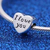 fit Pandora Bracelet Original 925 Sterling Silver nan grandma dad sister daughter wife mom best friend auntie i love you heart ► Photo 3/6