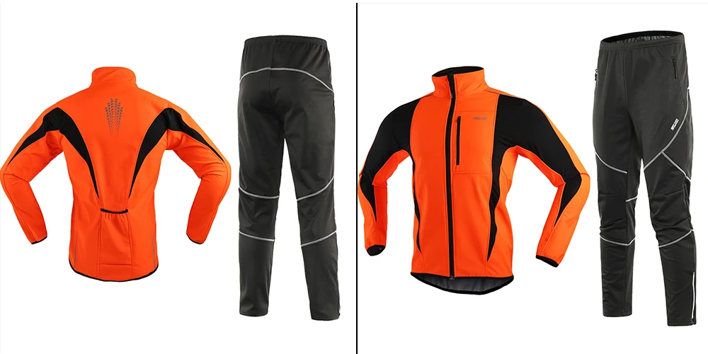 ARSUXEO велосипедная зимняя куртка, пальто, светоотражающая Флисовая теплая одежда для велосипеда, комплект спортивной одежды, ветрозащитная одежда для горного велосипеда