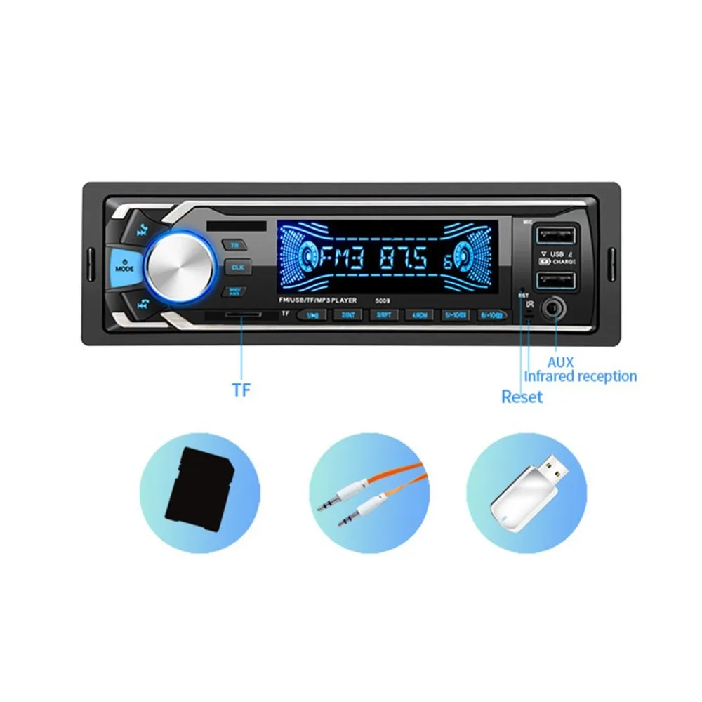 12V автомобильный универсальный Беспроводной автомобиля Mp3 проигрыватель музыки радио Mp3 карточная машина красочное издание 5009