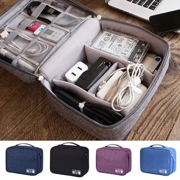 

1Pcs Travel Home Storage Organization Electronics Devices Accessories Water Repellent Wear-resistant Carry On Bag High-capacity