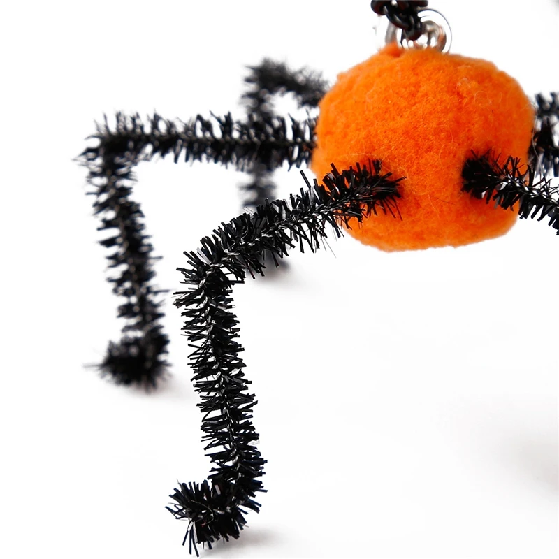 6 Halloween Spider Cat Toys Plastic Kitten Interactive Stick Funny Cat Fishing Rod Game Wand Funny Stick Toy Pet Supplies