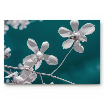 

Plant White Flower Simple Door Mats Bedroom Kitchen Bathroom Door Non-slip Mats