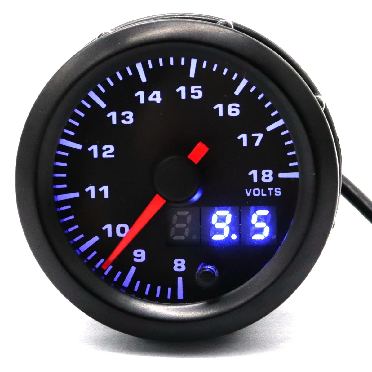 

12V Car Race Car Modified Instrument 7 Color LED Backlight 8-18V Voltmeter Hands Numerical Dual Display
