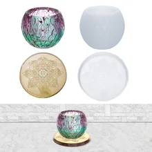 

Silicone Molds for Epoxy Resin Form for Candlestick Making Molds DIY Wine Glass With Mandala Coaster Resin Mold Crafts Supplies