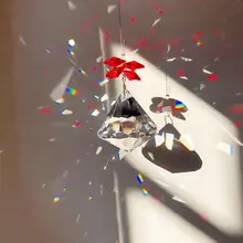 Хрустальные Восьмиугольные подвесные призмы, 1 шт., люстра, подвесные части, лампа, поставка, красота, Ловец солнечных лучей, домашний и садовый орнамент, домашний декор