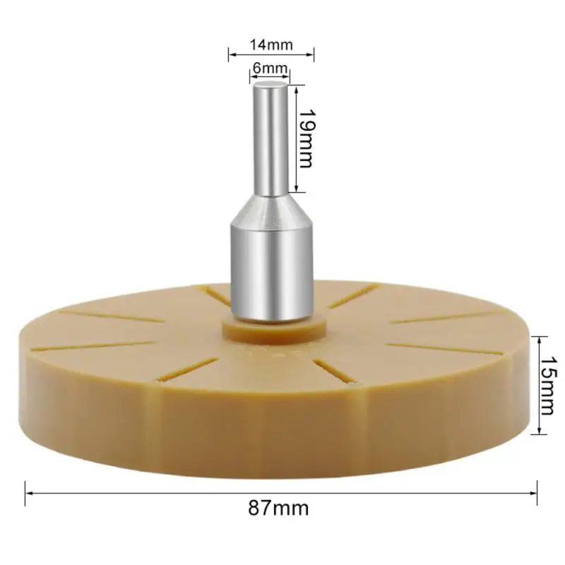 Ластик для удаления наклеек колеса с адаптером для мощной дрели 3,5 дюйма резиновая полоска клейкая наклейка инструмент для ремонта авто краски