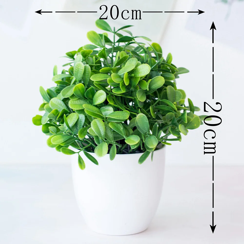 Realistic Artificial Green Plant Grass Bonsai Living Room Garden Furniture Desktop Ornament Non-fading Home Decoration